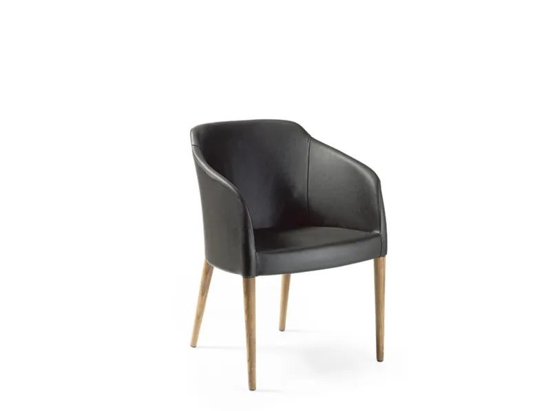 Sedia Brigitte rivestita in ecopelle di Julia Arredo Cuoio