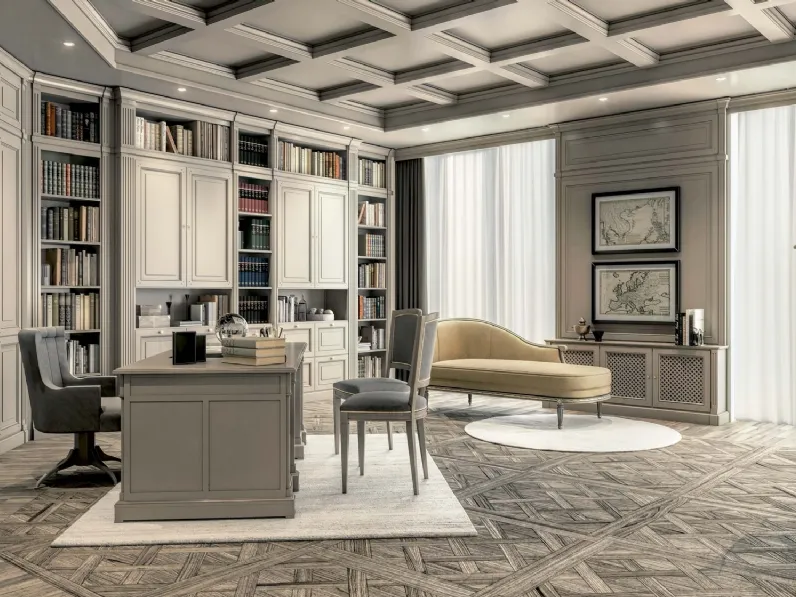 Sedia classica in tessuto con struttura in legno CT310 di Busatto