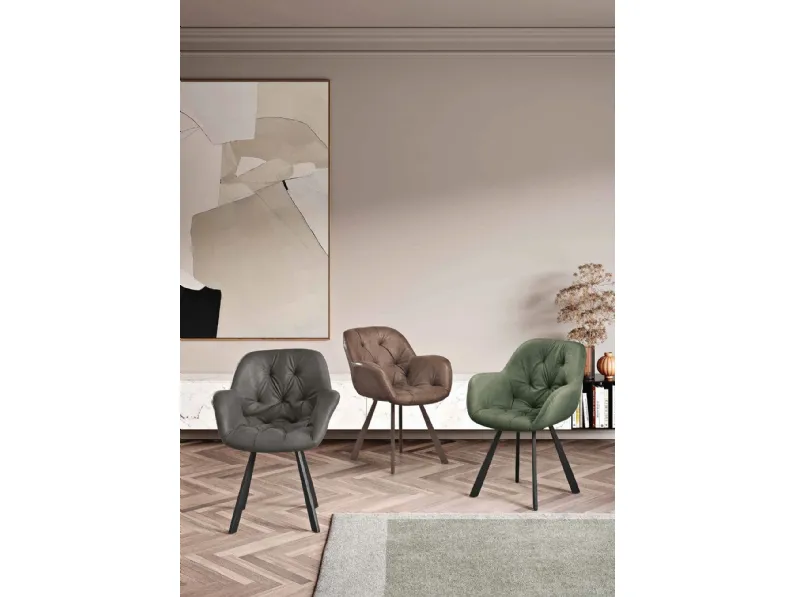 Sedia in ecopelle Celia di Capodarte