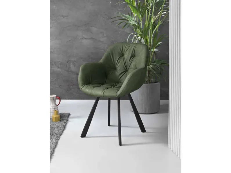 Sedia in ecopelle Celia di Capodarte