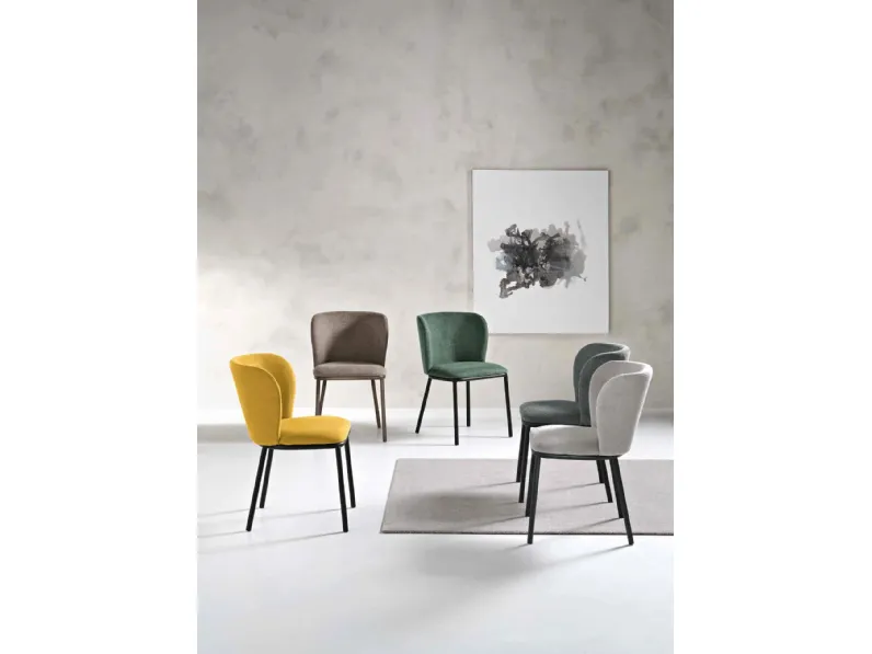 Sedia Evissa in tessuto imbottito di Capodarte