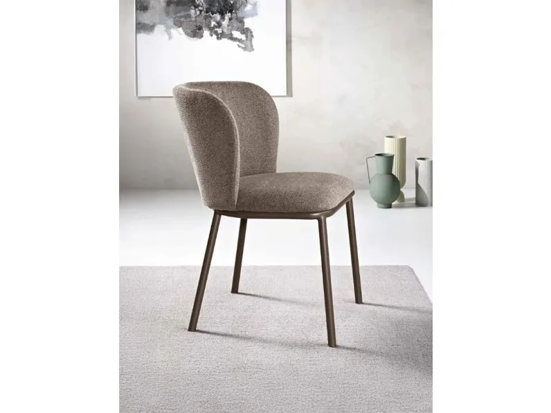 Sedia Evissa in tessuto imbottito di Capodarte