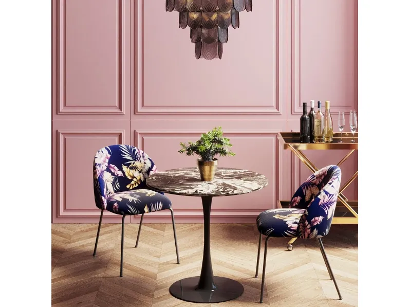 Sedia in tessuto Cecil Flower di Kare Design