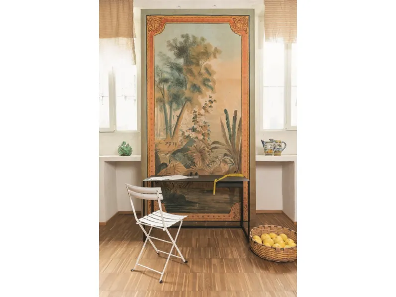 Sedia pieghevole rivestita in cuoio Celestina di Zanotta