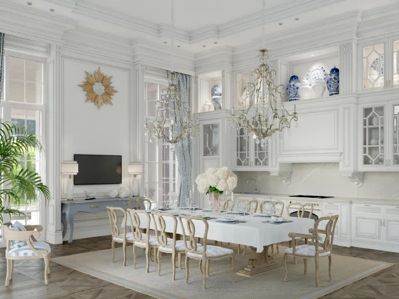 Sedia in tessuto con struttura in legno con o senza braccioli Century 02 di Busatto