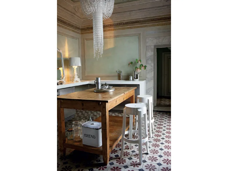 Sgabello Charles Ghost Stool di Kartell