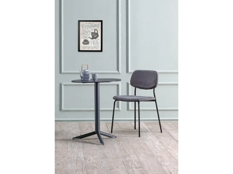 Sedia in tessuto con struttura in acciaio Clio di Ambiance Italia