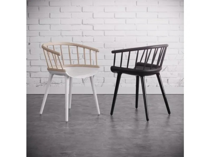 Sedia Cyborg Stick in massello di Frassino e policarbonato di Magis