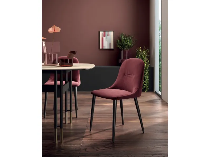 Sedia in velluto Dada de Di Lazzaro