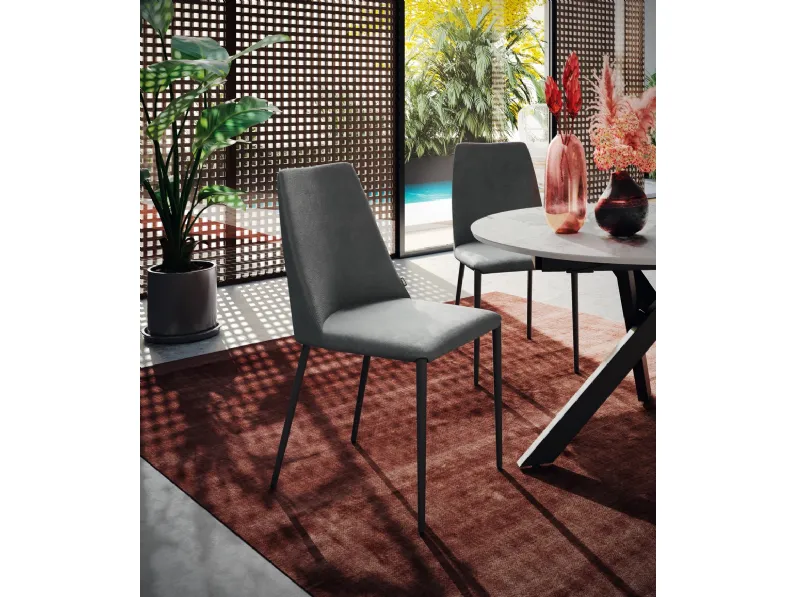Sedia Dafne in tessuto di Scavolini