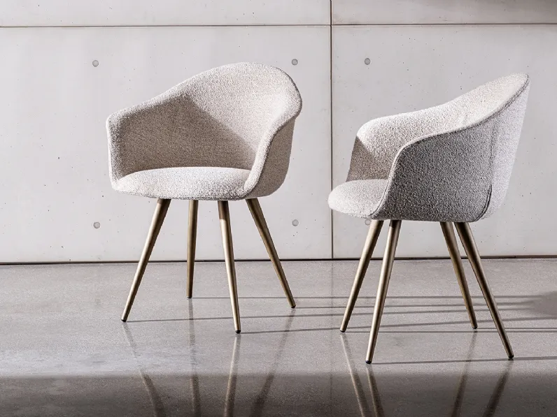 Sedia Dama in tessuto imbottito di Sovet