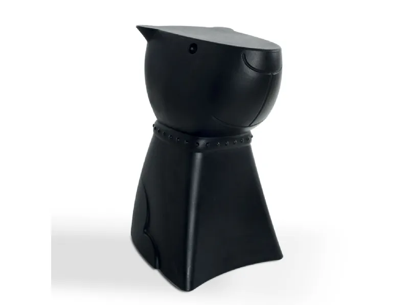 Sgabello Danny the Dog in policarbonato nero opaco di La Seggiola