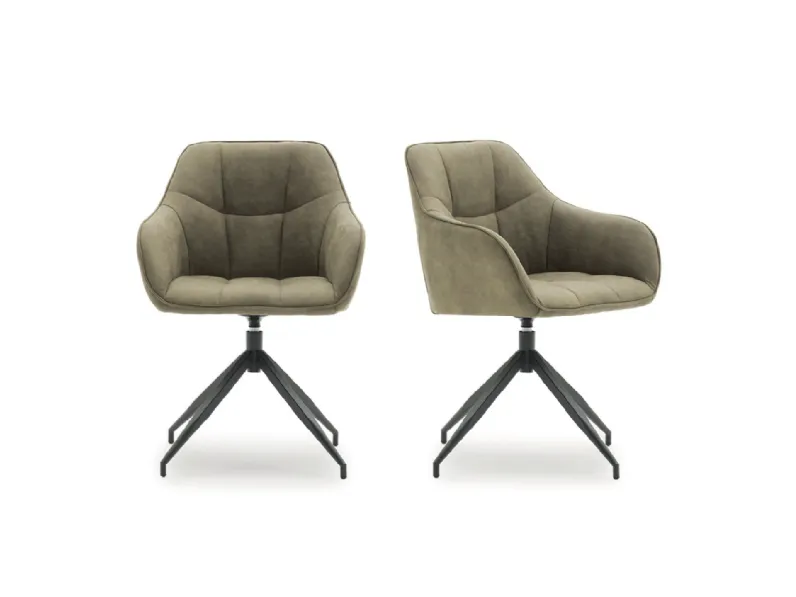 Sedia James Roll in ecopelle di Devina Nais