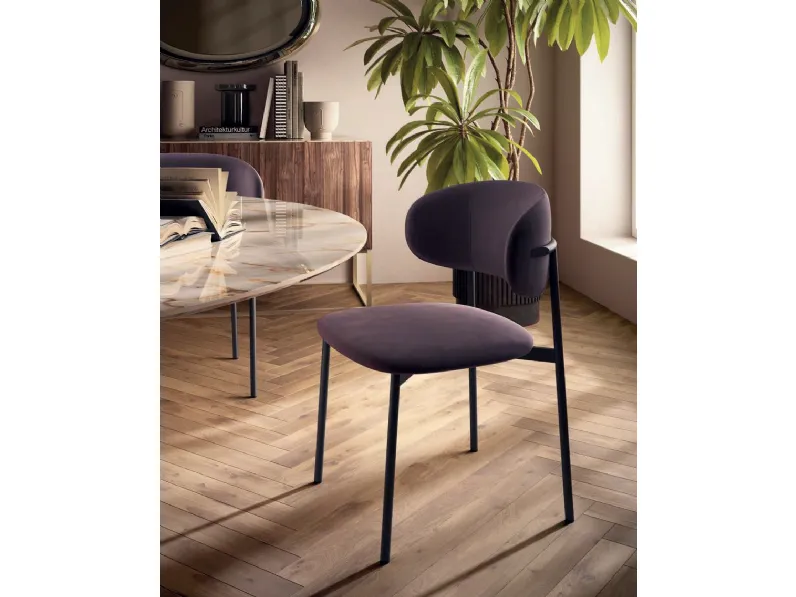 Sedia in nappa Cleo de Di Lazzaro