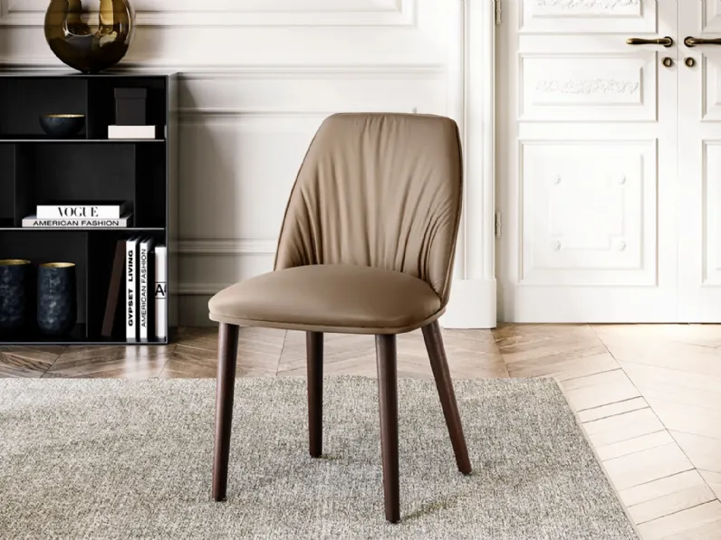 Sedia in pelle Diva di Eforma
