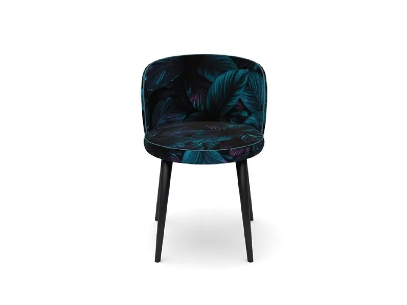 Sedia tonda in tessuto Dolb di Migliorino