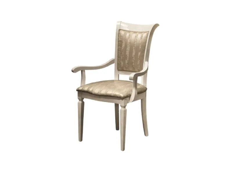 Sedia in tessuto e legno laccato Dolce Vita di Arredoclassic