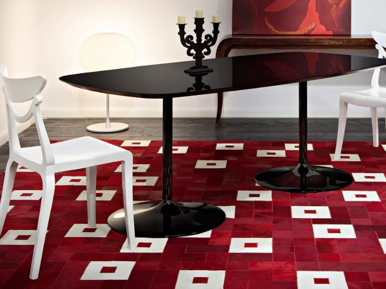 Sedia da pranzo in nylon lucido bianco Alesi di Elementi