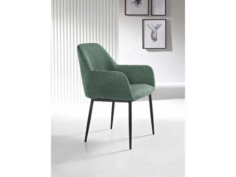 Sedia Elodie in tessuto imbottito di Capodarte