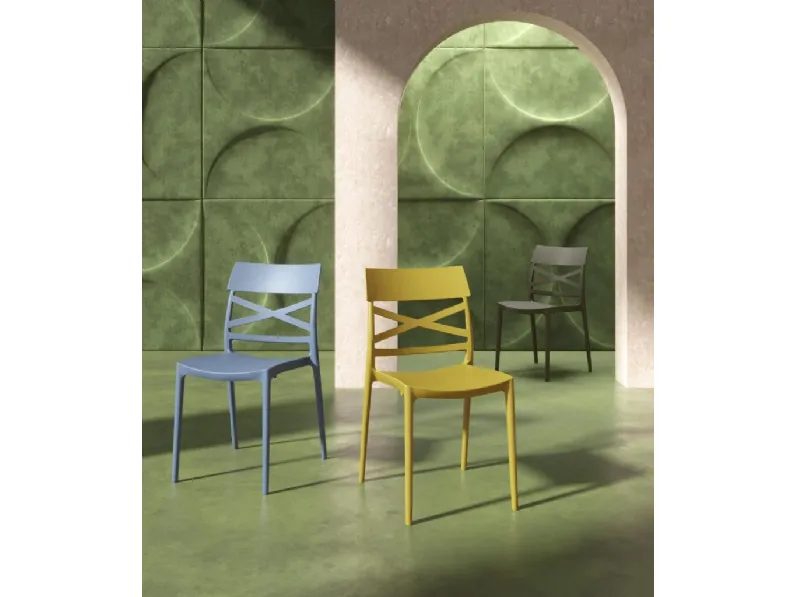 Sedia impilabile Elsa di MaxHome