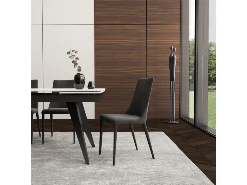 Sedia in velluto Ely di Easyline