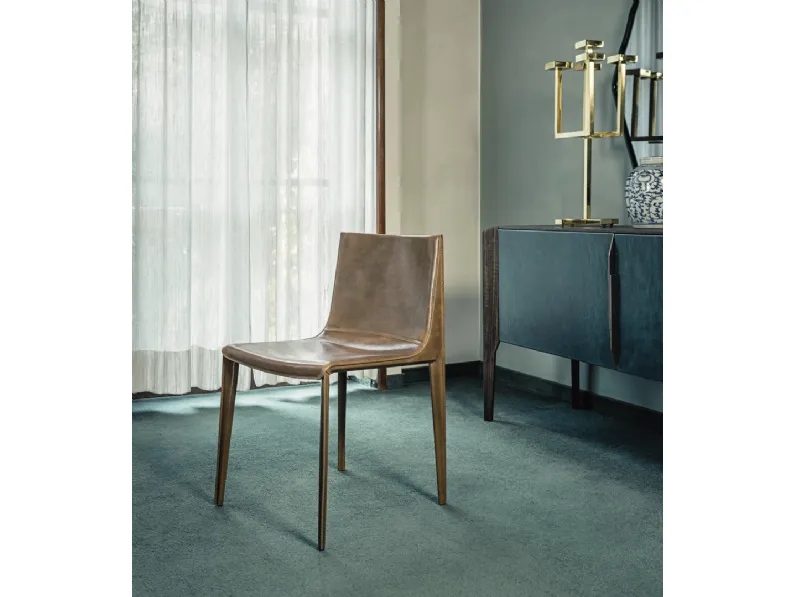 Sedia Emily in pelle toscana di Arketipo