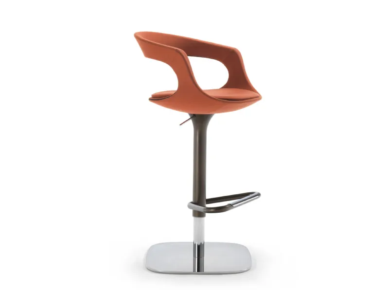 Sgabello girevole Frenchkiss con seduta in feltro di Enrico Pellizzoni