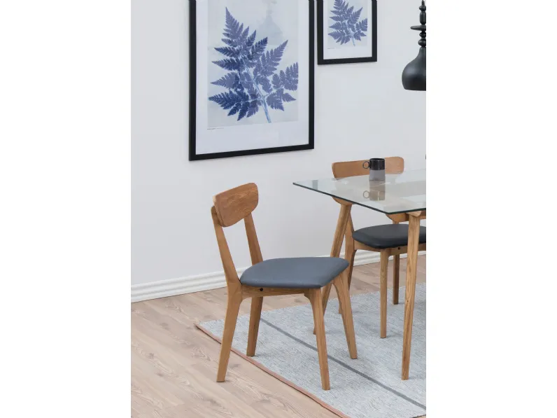 Sedia Estia in legno con seduta imbottita di AF Ferrero