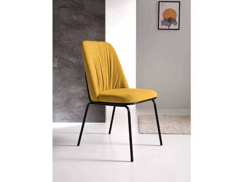 Sedia Flaca in tessuto imbottito di Capodarte