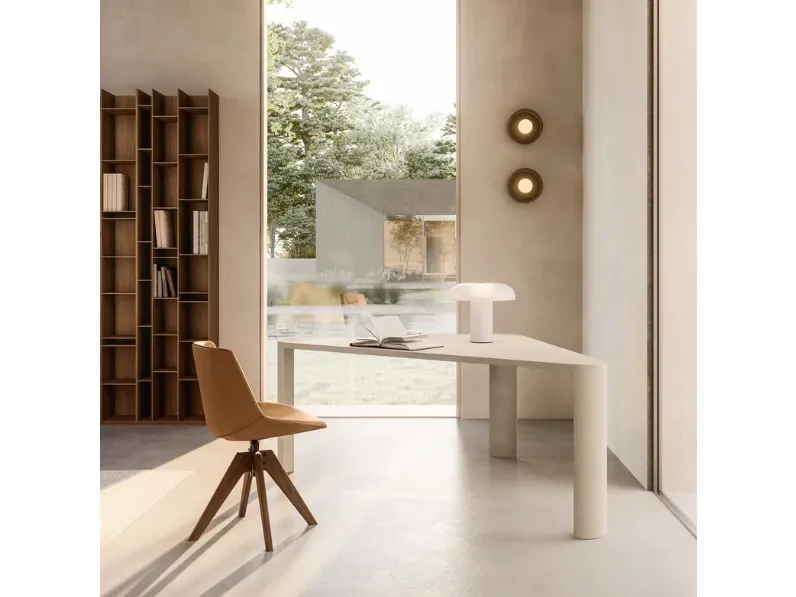 Sedia rivestita in pelle Flow Chair Leather di MDF Italia