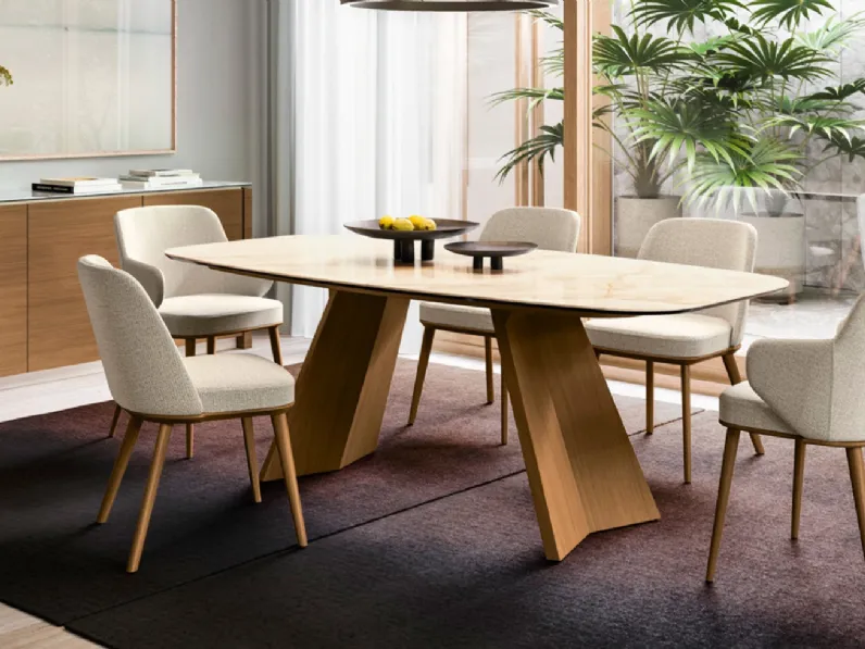 Sedia in tessuto Foyer di Calligaris