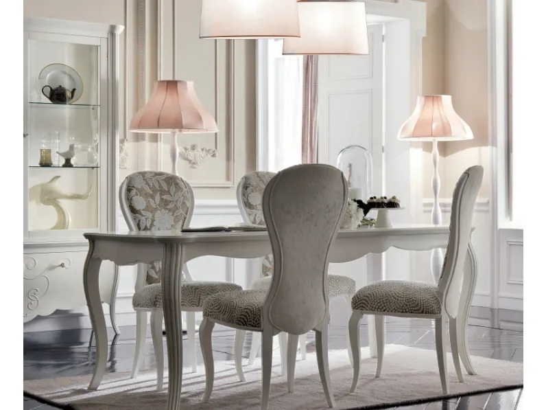 Sedia classica in tessuto FR032 di Zanini Mobili