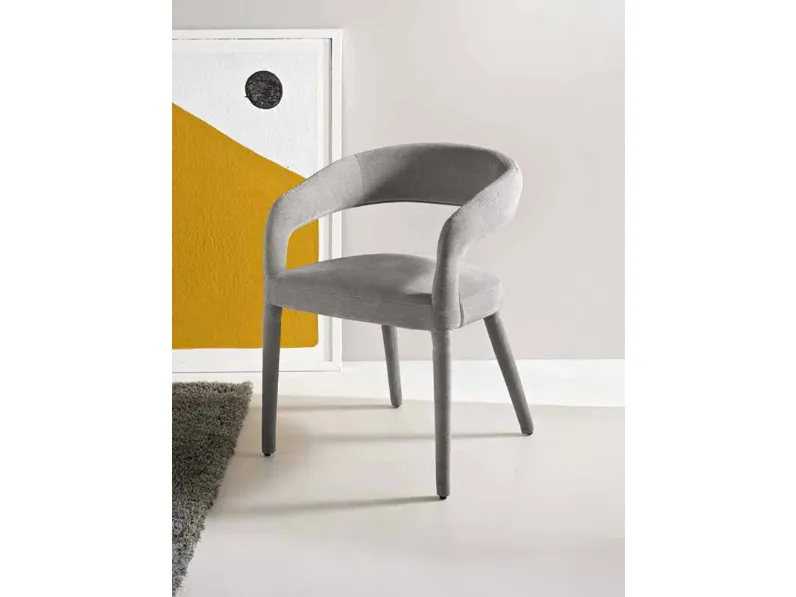 Sedia Fred in tessuto imbottito di Capodarte