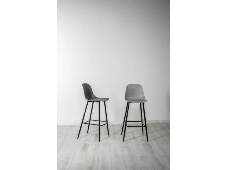 Sgabello Frida in polipropilene con struttura in metallo di Stones