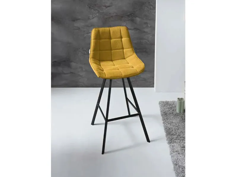 Sgabello Friedic in tessuto imbottito di Capodarte