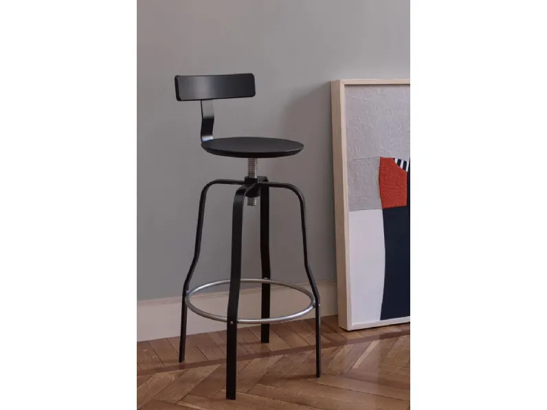 Sgabello Giro in legno e metallo di LaPalma