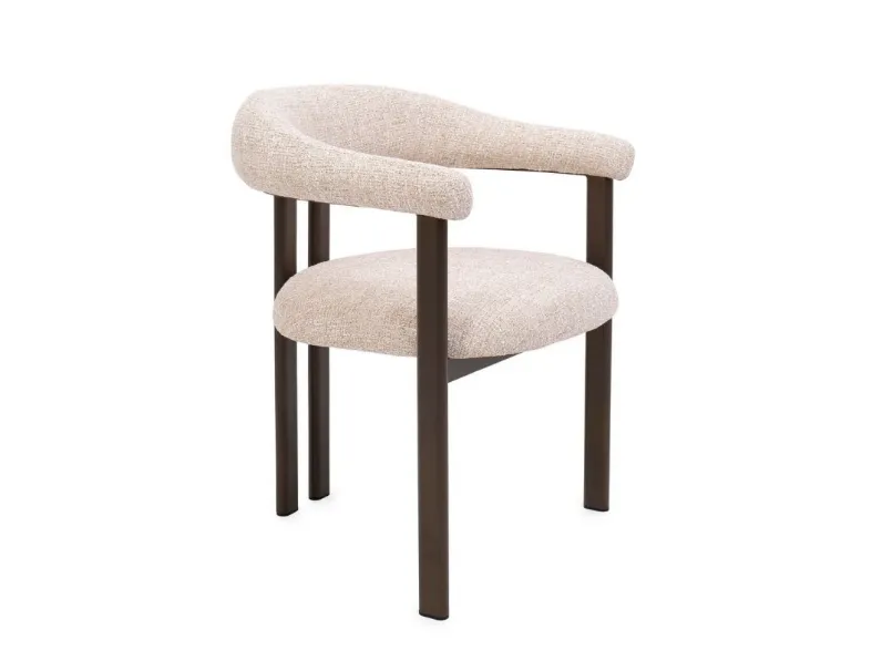 Sedia Giuditta in tessuto imbottito di Bizzotto