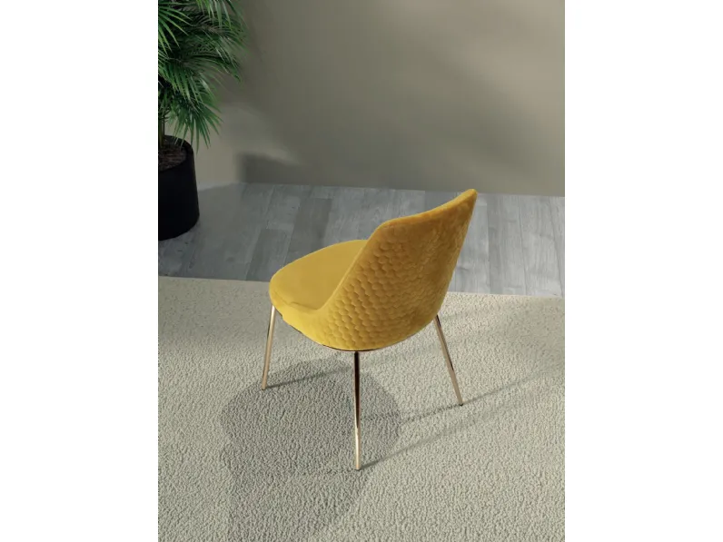 Sedia Grace in vellutino trapuntato di Abitare Interior