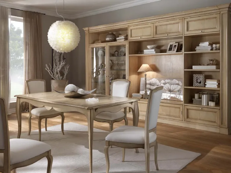 Sedia classica in tessuto con struttura in legno Grenoble 02 di Busatto