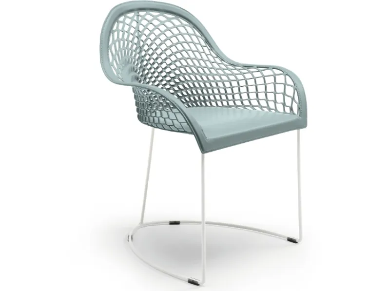 Sedia in cuoio Guapa di Midj