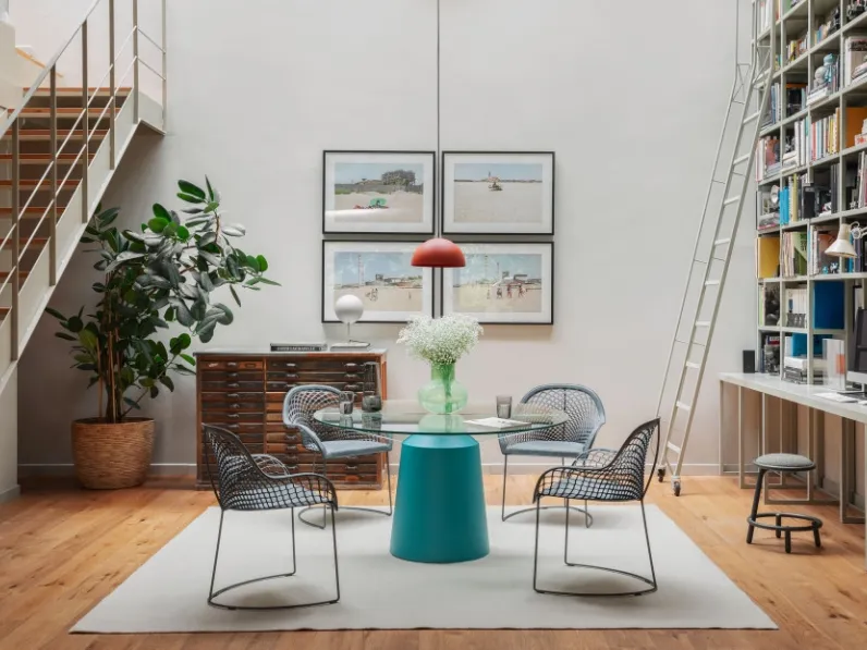 Sedia in cuoio Guapa di Midj