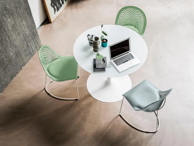 Sedia in cuoio Guapa di Midj