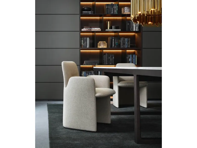 Sedia in tessuto Guest di Poliform