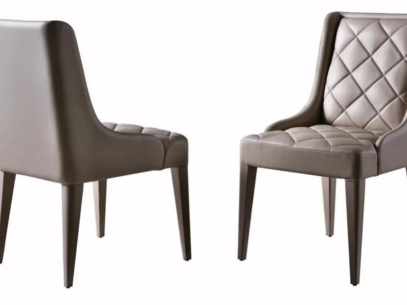 Sedia Hanna in pelle imbottita di Daytona Home