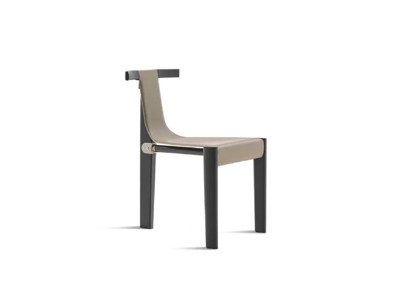 Sedia Pablita in cuoio di Horm