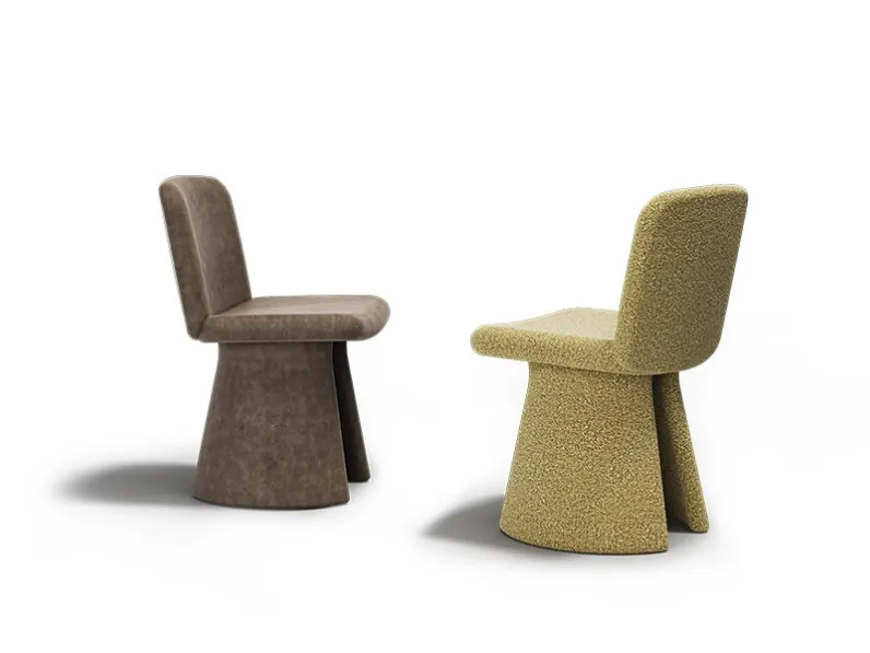 Sedia Ila in tessuto o in pelle di Alivar