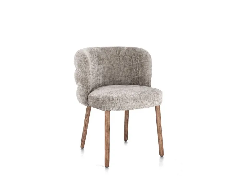 Sedia Ilma in tessuto imbottito di Bizzotto