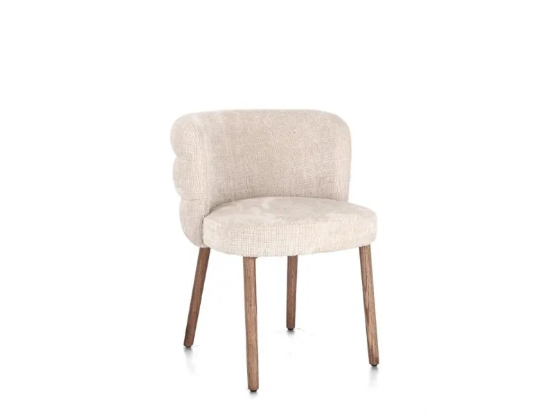 Sedia Ilma in tessuto imbottito di Bizzotto