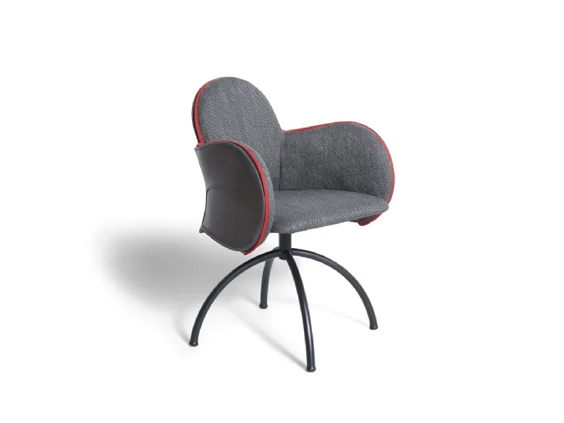 Sedia Incisa in tessuto imbottito di De Padova