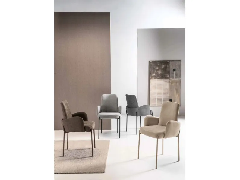 Sedia Isla in tessuto imbottito di Capodarte